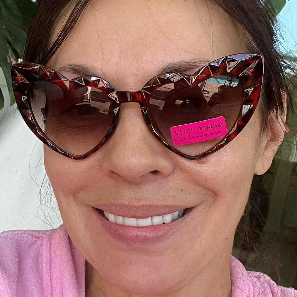 BETSEY JOHNSON heart shaped sunglasses
